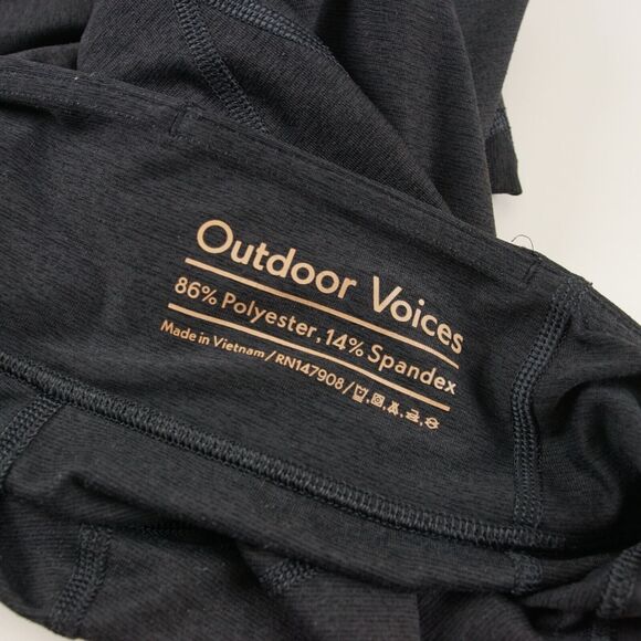 Outdoor Voices Dark Gray Warm Up Cropped Leggings Womens Sz S - Picture 6 of 8